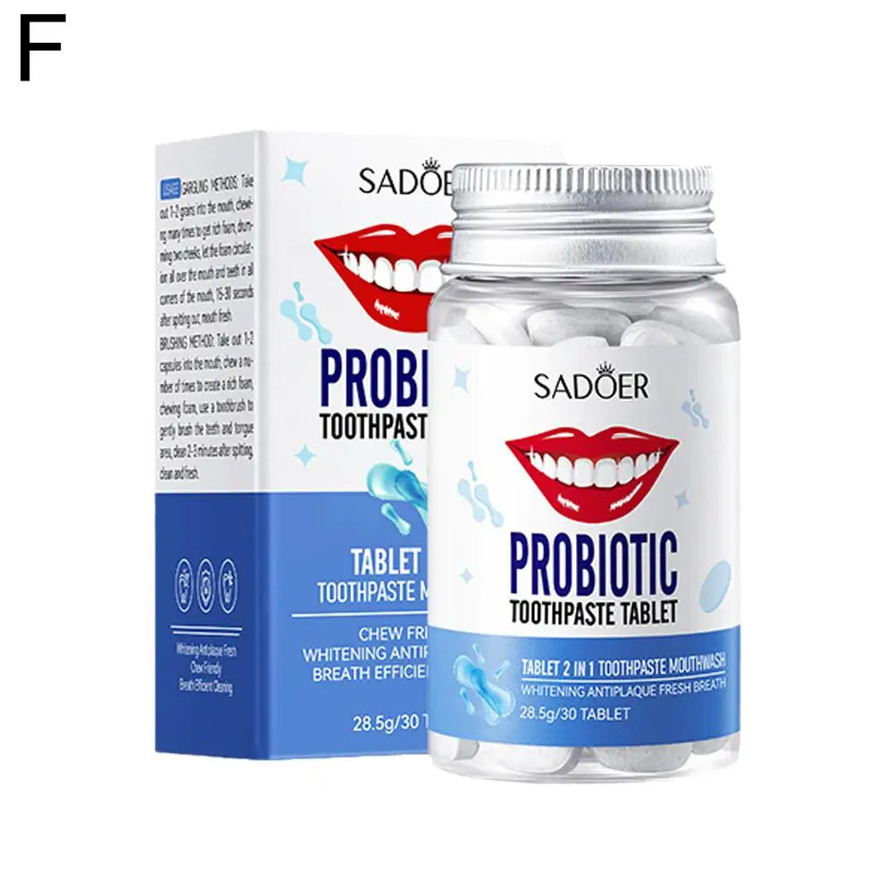 Oral Care 62 Counts Chewable Toothpaste Tablets Mint Flavor Dental Tabs for Brushing for Teeth Gums Fresh Breath Travel Friendly