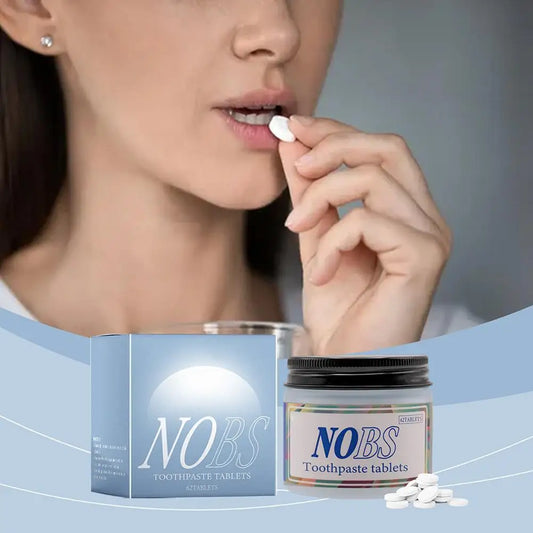 Oral Care 62 Counts Chewable Toothpaste Tablets Mint Flavor Dental Tabs for Brushing for Teeth Gums Fresh Breath Travel Friendly