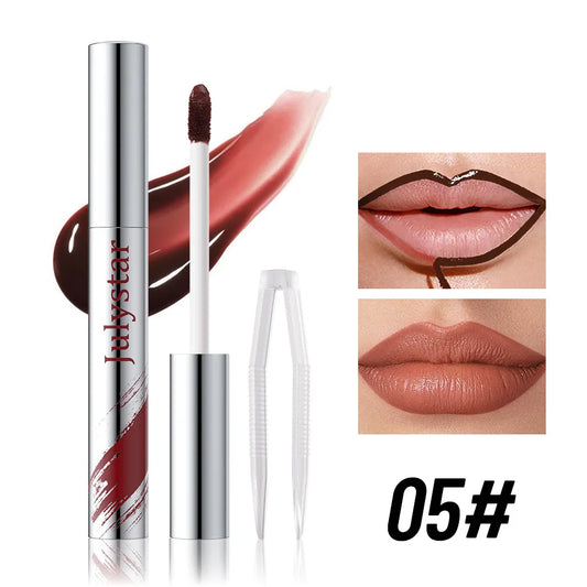 5 Colors Waterproof Lip Liner Peel off Tattoo Lipgloss Lasting Matte Lip Tint Brown Contour Tear-Off Lips Makeup Stain Cosmetics