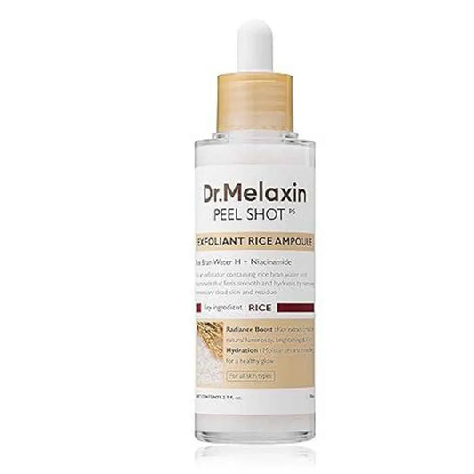Korean Dr. Melaxin Rice Exfoliating Essence Moisturizing Gentle Exfoliation Peel Shot White and Black Soften Serum Skin Care